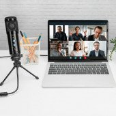 Digitus mikrofon USB kondenzatorski s stojalom Prof. za Podcast in Streaming
