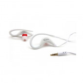 Slušalke ušesne stereo z mikrofonom EP-338W bele Sport SBOX