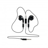 Slušalke ušesne stereo z mikrofonom iEP-204B črne SBOX