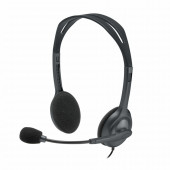 Slušalke + mikrofon Logitech H111 stereo temno sive
