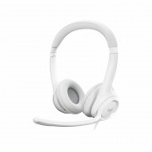 Logitech slušalke+mikrofon H390 bele 981-001286