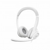 Logitech slušalke+mikrofon H390 bele 981-001286