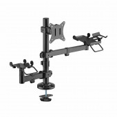SBOX namizni nosilec za monitor printer pos črn PTM-02S