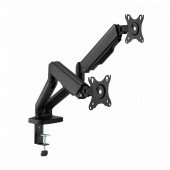 SBOX namizni nosilec za 2x monitor LCD-S024-2 črn