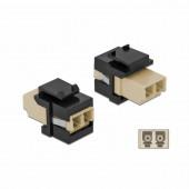 Delock optični adapter I člen Keystone LC črn Duplex 86719