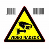 Nalepka trikotna "VIDEONADZOR" A5 (145x145)
