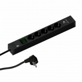 Bachmann razdelilec rack 5x220V Connect Line 2x USB A prenapetostna zaščita 2m