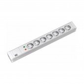 Bachmann razdelilec rack 7x220V ALU siv prenapetostna zaščita 2m 333.004