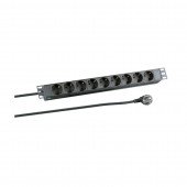 EFB razdelilec rack 9x220V ALU 2m črn EK631DE.1