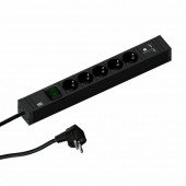 Bachmann razdelilec rack 5x220V Connect Line 2x USB A prenapetostna zaščita 2m