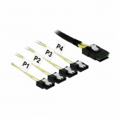 Delock SAS kabel-Mini SAS HD SFF-80877- 4x SATA 7pin 1m 85731