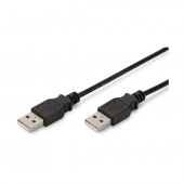 Kabel USB A-A  3m Digitus dvojno oklopljen črn