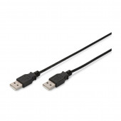 Kabel USB A-A  1,8m Digitus HQ dvojno oklopljen črn