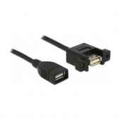 Delock podaljšek USB A-A 0,5m vgradni črn vgradni 85459