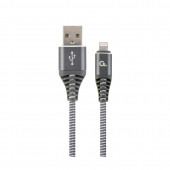 Kabel Apple USB/Lightning 2m bombažna zaščita siv Cablexpert