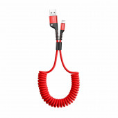Baseus kabel USB A-C 1m 2A spiralni rdeč CATSR-09