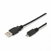 Kabel USB A-B mikro  0,8m črn