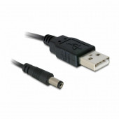 Kabel USB M – napajalni M DC 5,5 fi x 2,1mm 1m Delock