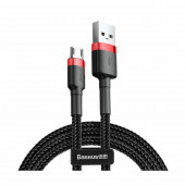 Kabel USB A-B mikro 1m 2.4A Cafule rdeč+črn Baseus