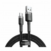 Kabel USB A-C 1m 3A Cafule siv+črn Baseus