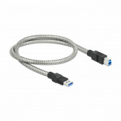 Delock kabel USB 3.2 A-B  0,5m kovinski ovoj 86777