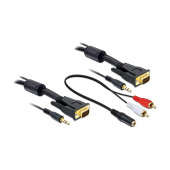 Kabel 1:1 SVGA 15 m-m  5m 14 kontaktov + AVDIO 3,5mm Stereo Delock