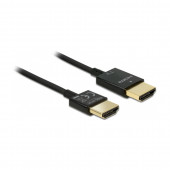 HDMI kabel z mrežno povezavo  4,5m Delock črn High Speed Ultra HD 4K Slim