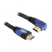 HDMI kabel z mrežno povezavo kotni 5m 4K vijola Delock