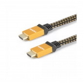HDMI-HDMI kabel  1,5m flat HQ 4K črno/zlat SBOX