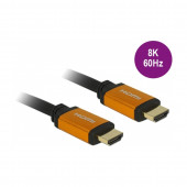 HDMI kabel z mrežno povezavo   1m Delock črn High Speed Ultra HD 8K eARC