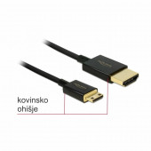 HDMI-HDMI Mini kabel z mrežno pove.  4,5 m Delock črn 3D 4K
