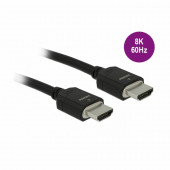 HDMI kabel z mrežno povezavo   1m Delock črn Ultra High Speed HD 8K eARC