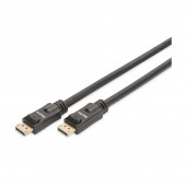 DisplayPort kabel z ojačevalcem 20m 4K 60Hz Digitus črn