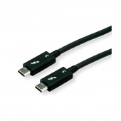 Kabel Thunderbolt 3  0,5m 40GBit/s 5A Roline črn