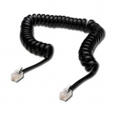 Digitus telefonski kabel spirala 0,6m (4,0m) črn