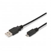 Digitus kabel USB A-B mikro 1m dvojno oklopljen črn