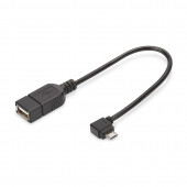 Kabel USB A-B mikro OTG 0,2m kotni Digitus