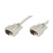 Digitus serijski kabel 1:1 DB9Ž-DB9Ž 3m siv