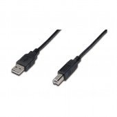Digitus kabel USB A-B 1,8m črn dvojno oklopljen