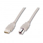 Digitus kabel USB A-B 1m siv dvojno oklopljen