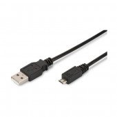 Kabel USB A-B mikro  1m SBOX črn