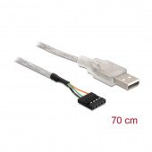 Kabel USB 2.0 A-5 pin 0,7m Delock bel