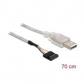 Delock kabel USB 2.0 TipA - 5 pin 0,7m bel 83078