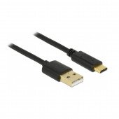 Kabel USB 2.0 A-C 3m črn Delock