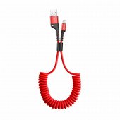 Baseus kabel USB A-C 1m 2A spiralni rdeč CATSR-09