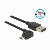 Kabel USB A-B mikro kotni EASY 5m obojestranski Delock