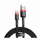 Baseus kabel USB A-C 3m 2A Cafule rdeč+črn CATKLF-U91