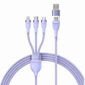 Baseus kabel USB TipC/TipA 2v3 Lightning /TipC/Mikro 100W 1,2m vijola CASS030105