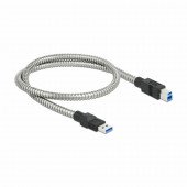 Delock kabel USB 3.2 A-B  0,5m kovinski ovoj 86777