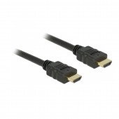 HDMI kabel z mrežno povezavo   1m Delock črn High Speed 3D 4K